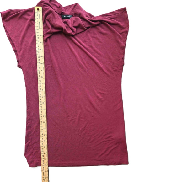 Halogen Burgundy Cowl Neck Draped Blouse Women's Size XS - Picture 7 of 7